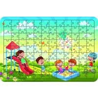 Parktaki Çocuklar 108 Parça Ahşap Çocuk Puzzle Yapboz Model 1