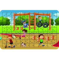 Parktaki Çocuklar 108 Parça Ahşap Çocuk Puzzle Yapboz Model 2