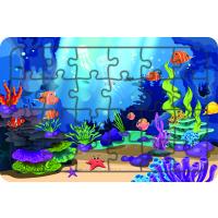 Deniz Canlıları 24 Parça Ahşap Çocuk Puzzle Yapboz Model 12