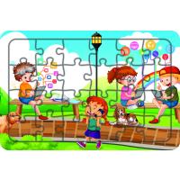 Teknoloji ve Çocuklar 24 Parça Ahşap Çocuk Puzzle Yapboz
