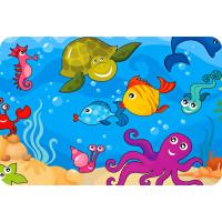 Deniz Canlıları 2  54 Parça Ahşap Çerçeveli Puzzle Yapboz