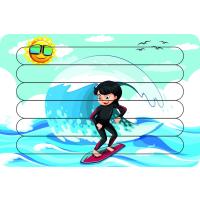 Sörfçü Kız Çubuk Ahşap Çocuk Puzzle Yapboz