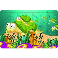 Deniz Canlıları 35 Parça Ahşap Çocuk Puzzle Yapboz Model 11