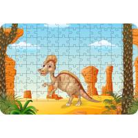 Dinozor Hadrosaur 108 Parça Ahşap Çocuk Puzzle Yapboz