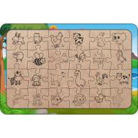 Dinzorlar Tatilde 24 Parça Ahşap Çocuk Puzzle Yapboz