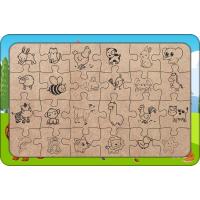 Hayvancıklar 24 Parça Ahşap Çocuk Puzzle Yapboz Model 1