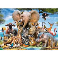 Hayvanlar Alemi 500 Parça Ahşap Puzzle Yapboz