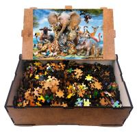 Hayvanlar Alemi 1000 Parça Ahşap Puzzle Yapboz