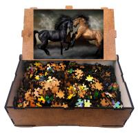 Horses 1000 Parça Ahşap Puzzle Yapboz