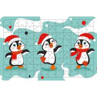 Küçük Penguenler 108 Parça Ahşap Çocuk Puzzle Yapboz Model 1