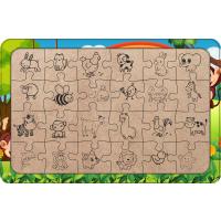 Maymunlar Alemi 24 Parça Ahşap Çocuk Puzzle Yapboz