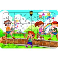 Teknoloji ve Çocuklar 54 Parça Ahşap Çocuk Puzzle Yapboz