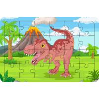 Vahsi Dinozor Tyrannosaurus 24 Parça Ahşap Çocuk Puzzle Yapboz